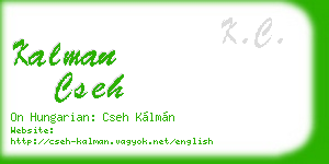 kalman cseh business card