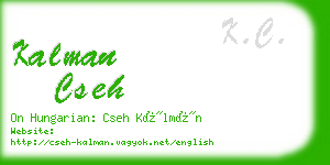 kalman cseh business card